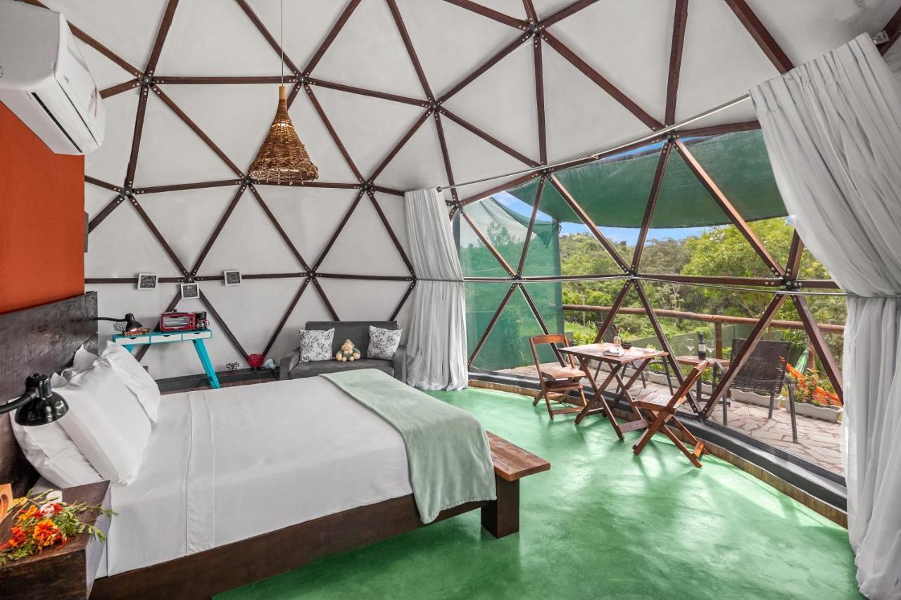 Glamping Serra Da Canastra - Casinha De Hortela - Domo Embauba Delfinópolis 外观 照片